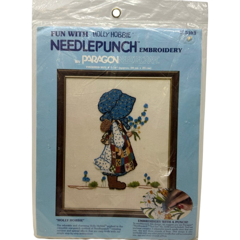 Paragon Needlecraft Needlepunch Embroidery Kit Holly Hobbie 5103 Cotton Multi